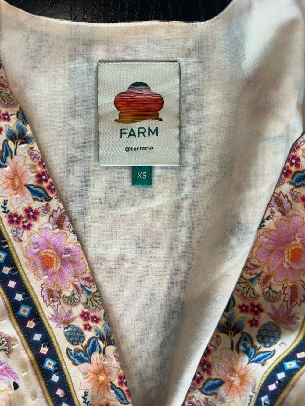 FARM Rio Floral Maxi Dress in Cream, Pink & Blue - Picture 4 of 12